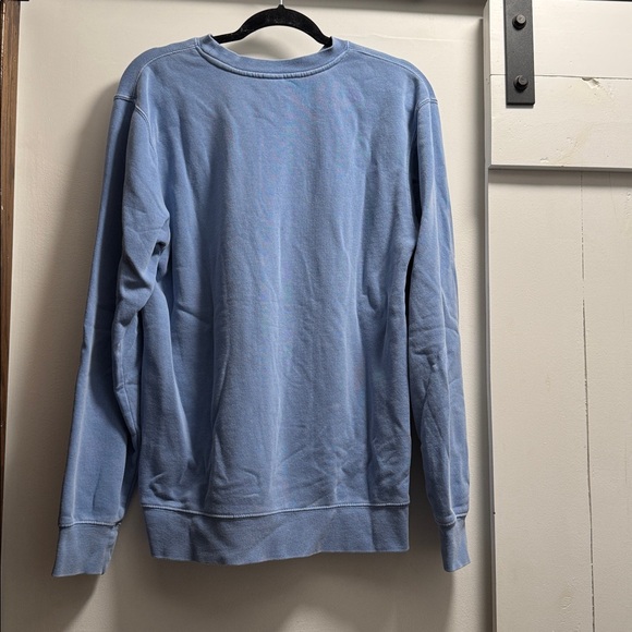 Bo Burnham Burning House Fire Blue Sweatshirt Small S Don’t Panic Cross Stitch - Picture 4 of 8